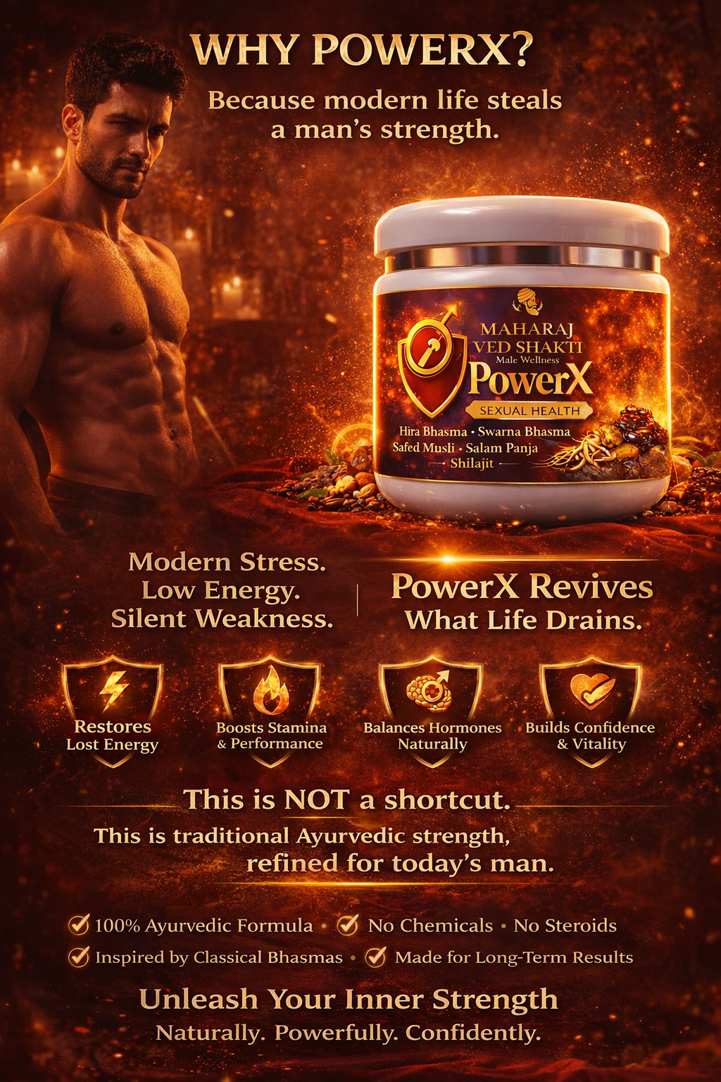 Male Enhancement PowerX + GrowX Combo Kit | Men’s Strength, Stamina & Performance Support