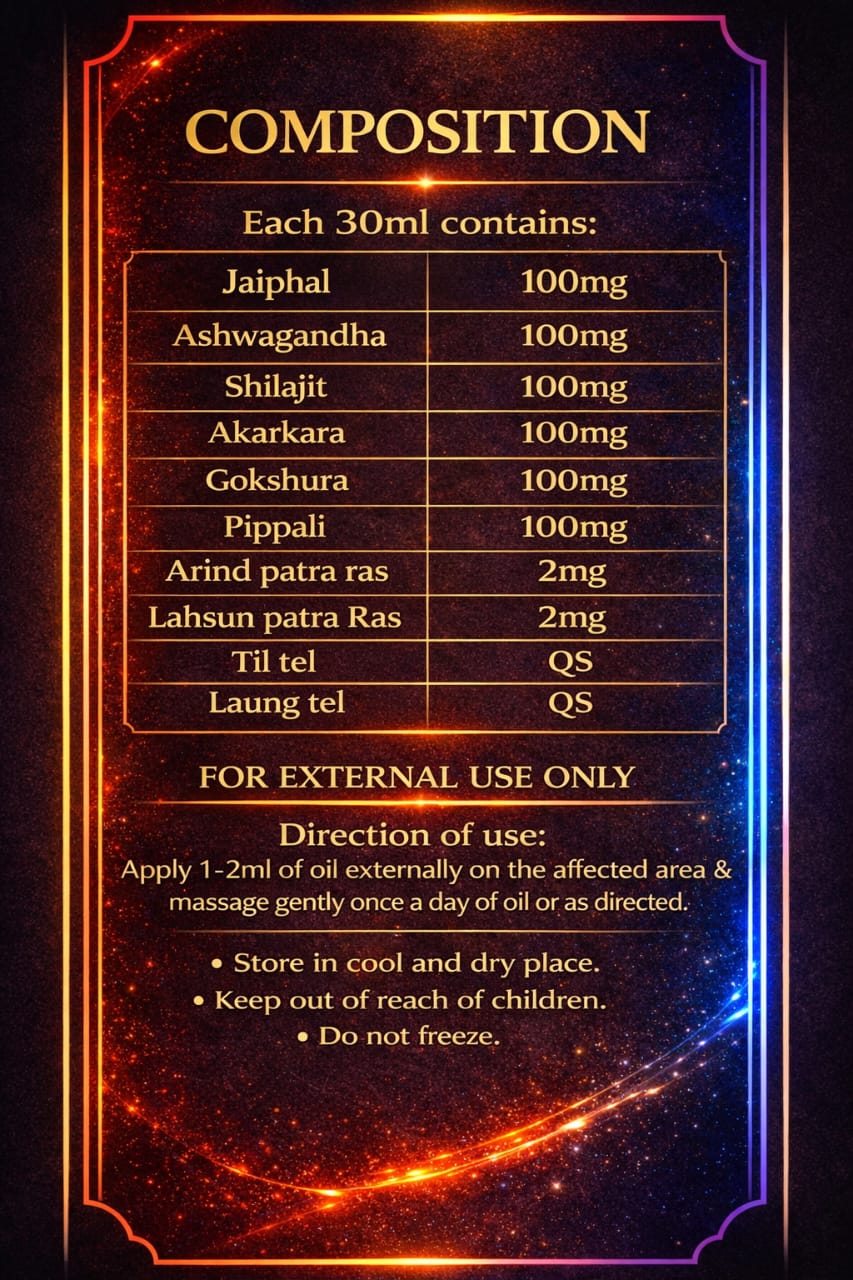 Maharaj Ved Shakti GrowX / Advanced Penis Enlargement oil(30 ml)