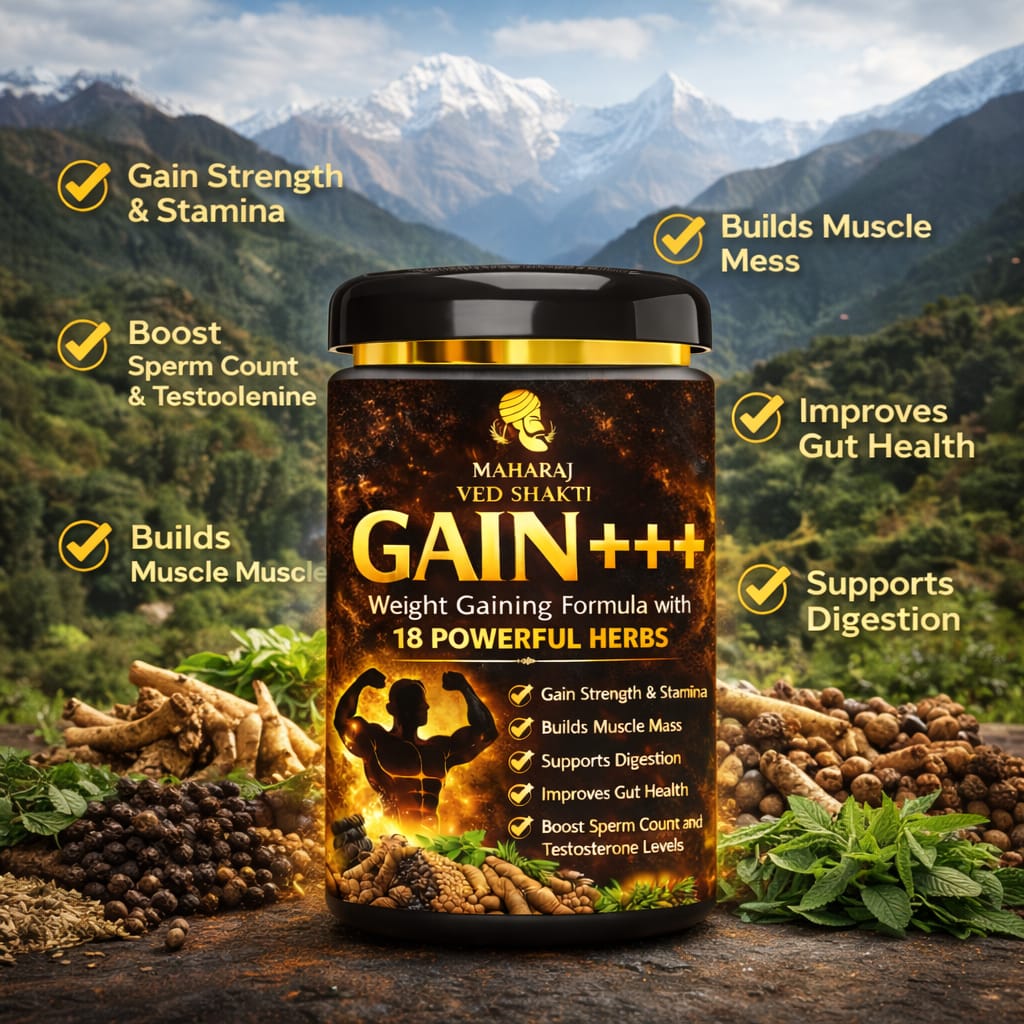 GAIN+++ Ayurvedic Weight Gainer | Muscle & Strength Formula